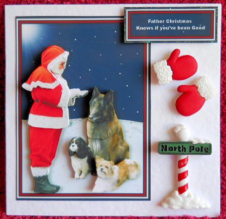 Father Christmas Knows 3D Decoupage by Gail Pennycuick
