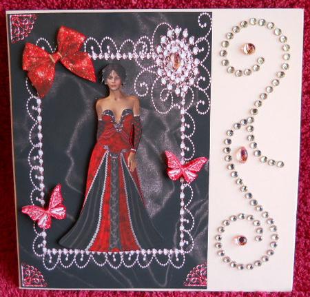Elegance in Black/red, Pretty Lady by Gail Pennycuick