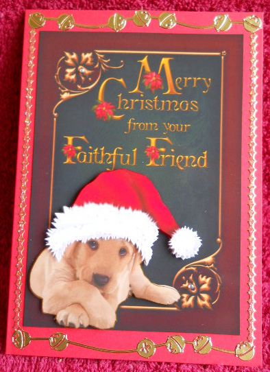 Merry Christmas from the Dog - Golden Retriever by Gail Pennycuick