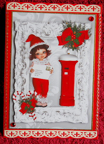 Dear Santa! Little Girl with Her Letter to Santa A4 by Gail Pennycuick