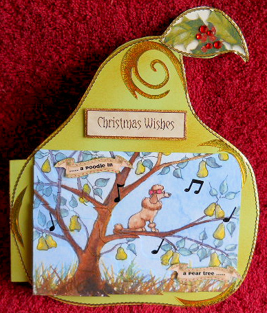  - and a Poo-oodle in a Pear Tree -  Wavy Corner Stacker by Gail Pennycuick