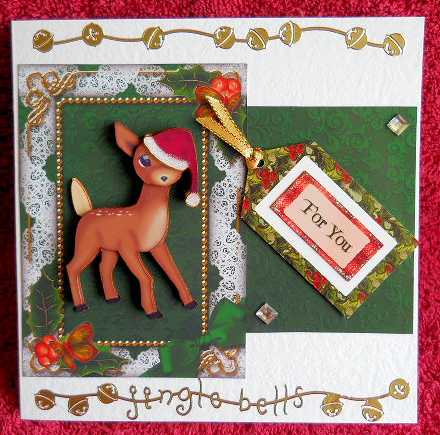Winter Scene Holly Plain 7x5inch Folded Card by Gail Pennycuick