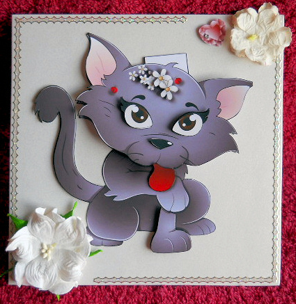 Kitten Flip-up Card 1 by Gail Pennycuick