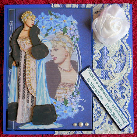 Victorian Gown and Furs Fashion Reflections Decoupage by Gail Pennycuick