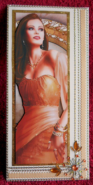 Art Deco Lady Pearl Large Dl (gold) by Gail Pennycuick