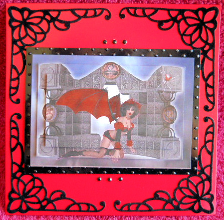 Seductive Gothic Fairy Quick Pyramid Card by Gail Pennycuick