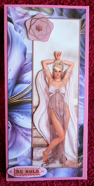 Sensual Lady Large Dl Card by Gail Pennycuick