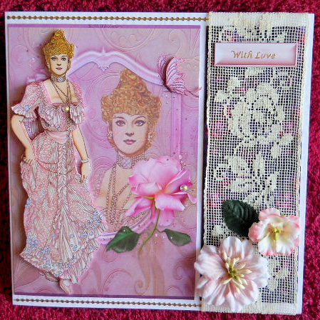 Romantic Victorian Fashion Reflections Card Front by Gail Pennycuick