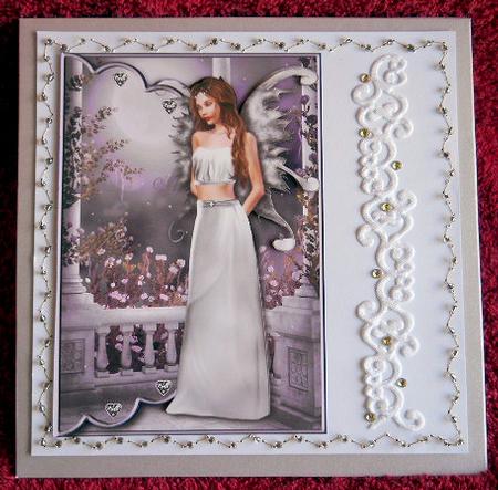 Diamond Fairy Envelope Card - April by Gail Pennycuick