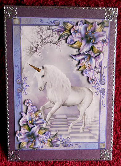 Gorgeous Lilies & Majestic Unicorn by Gail Pennycuick