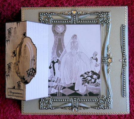 Wedding Day Has Arrived, No Hole Fold Back Card by Gail Pennycuick