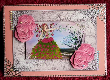 Fantasy Pink Rose Girl for Any Occasion by Gail Pennycuick