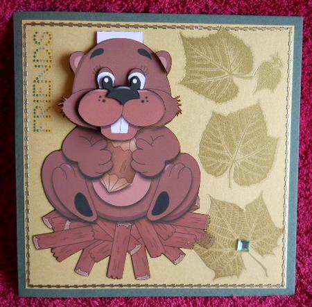 Bucky Beaver Flip-up Card by Gail Pennycuick