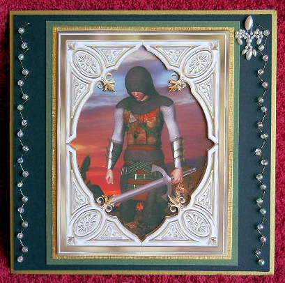 Medieval Knight Framed Topper by Gail Pennycuick