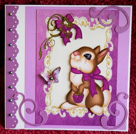 Cute Rabbit with Grapes by Gail Pennycuick