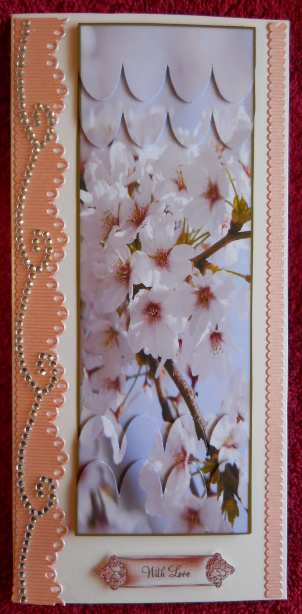 Cherry Blossom Large Dl Scallop Stacker Topper by Gail Pennycuick