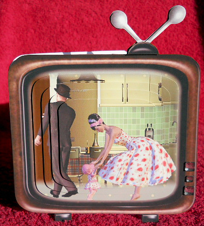 Retro Kitchen Television Shaped Card Kit by Gail Pennycuick