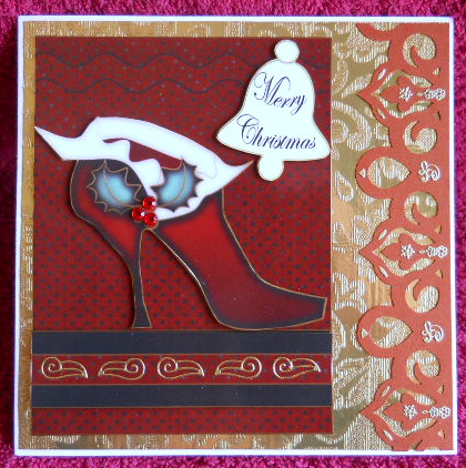 Modern Christmas Shoe Design by Gail Pennycuick