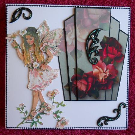 Art Deco Stacker Topper - Blush Roses by Gail Pennycuick