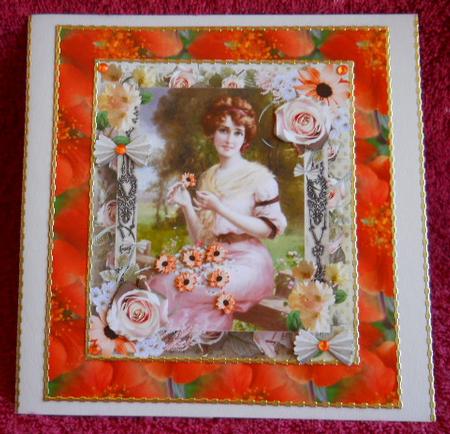 Spring Victorian Portrait Topper & Insert & Decoupage by Gail Pennycuick