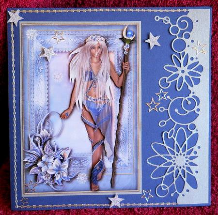 Wynter Flower Goddess Card Topper 1 by Gail Pennycuick
