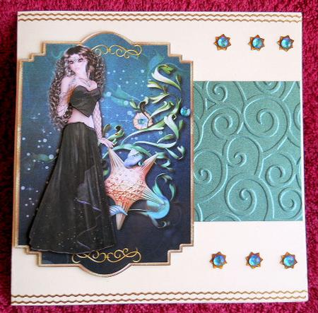 Sea Maiden Card Topper by Gail Pennycuick