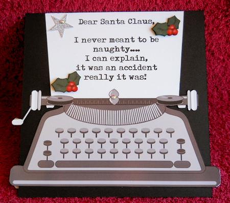 Santa, I Can Explain Typewriter Card by Gail Pennycuick