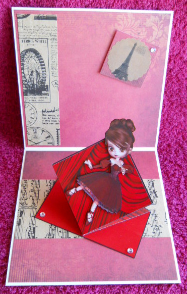 Trudy Ballerina Pop Up Spring Card by Gail Pennycuick