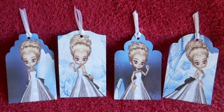 Snow Princess Set of Four Tag Toppers by Gail Pennycuick