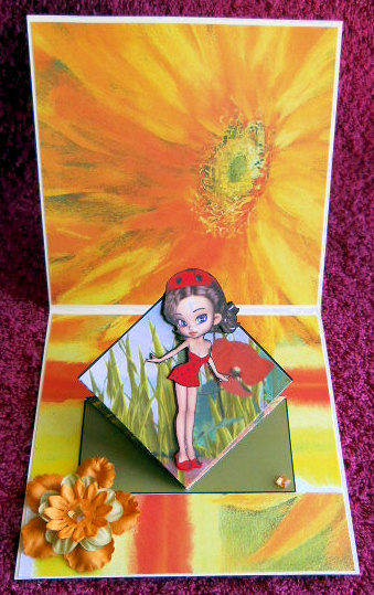 Dotty Ladybird Pop Up Spring Card by Gail Pennycuick