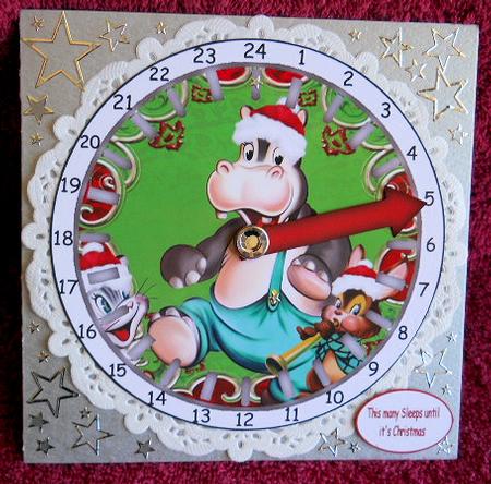 Advent Countdown Clock 4 by Gail Pennycuick