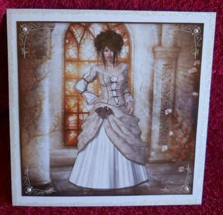 Beautiful Royal Princess 8x8 Topper, Sentiments & Embellishm by Gail Pennycuick