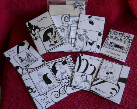 Art Deco Notecards Set 2 - 10 in Kit by Gail Pennycuick