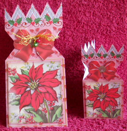 Red Poinsettia Cracker Card & Envelope Mini Kit by Gail Pennycuick