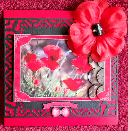 Beautiful Red Poppies Scallop Side Stacker by Gail Pennycuick