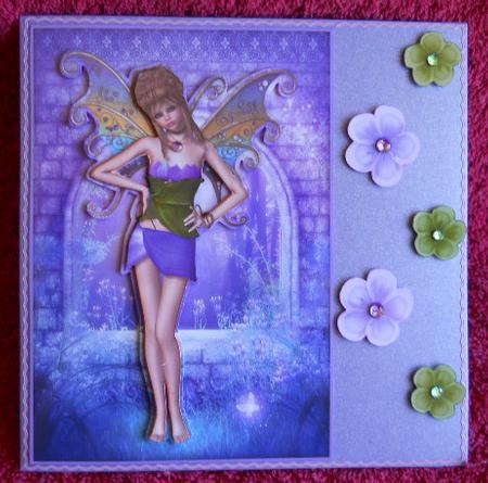 Purple Blossom Fairy A5 Easy Cut Mini Kit by Gail Pennycuick