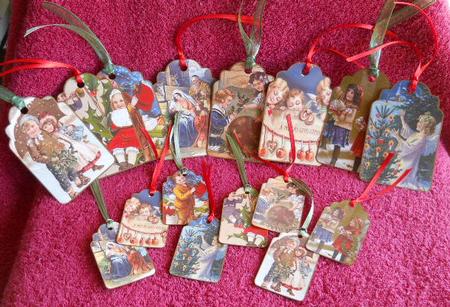 8 x Christmas Gift Tags Sheet 4 by Gail Pennycuick