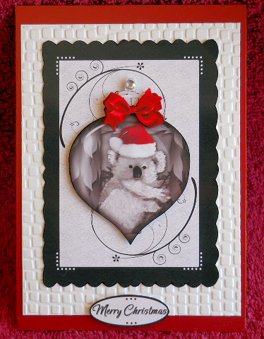 Black and White Collection Christmas Australian Koala by Gail Pennycuick