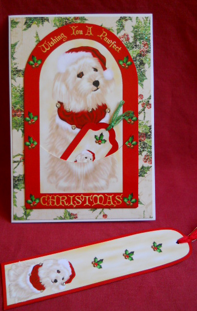 Wishing You a Pawfect Christmas Pocket Card by Gail Pennycuick