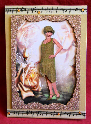 Glitter Framed Gatsby Glamour by Gail Pennycuick