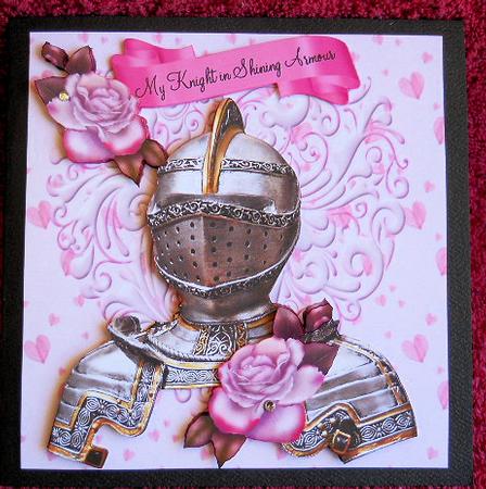 My Knight in Shining Armour with Pink Roses 8x8 Mini Kit by Gail Pennycuick