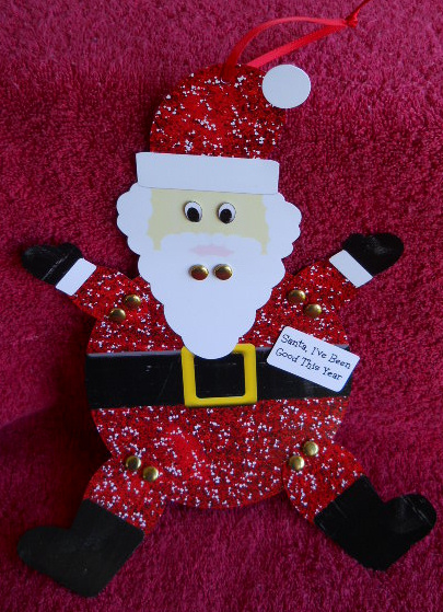 Hanging Mobile Ruby Red Santa by Gail Pennycuick