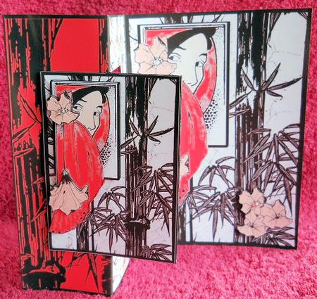 Touch of the Orient Fold Back Card by Gail Pennycuick