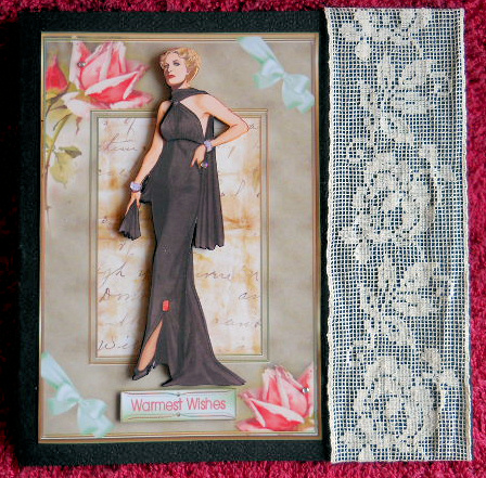 Lady in Black Decoupage Topper 1 by Gail Pennycuick