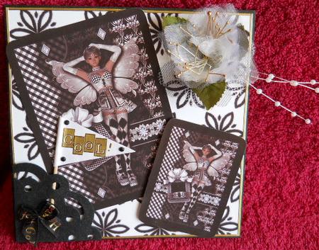 Nikki Faerie Black & White Kit, 6 Pages, Including Decoupage Step by Step by Gail Pennycuick