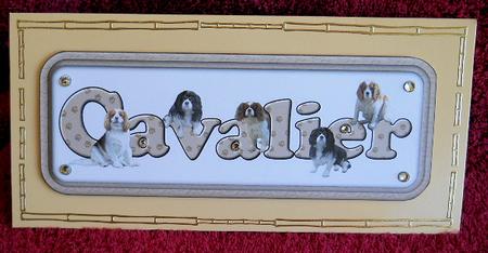 Cavalier King Charles Spaniel Name Sign by Gail Pennycuick