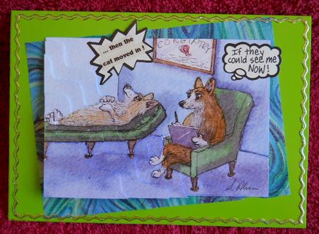  - and Then the Cat Moved In -  Wavy Corner Stacker Topper by Gail Pennycuick