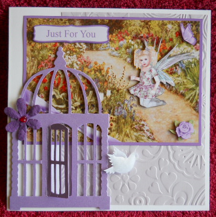 Fairy in the Garden Card Front & Decoupage by Gail Pennycuick