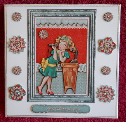 Vintage Telelphone 5x7 Quick Card by Gail Pennycuick