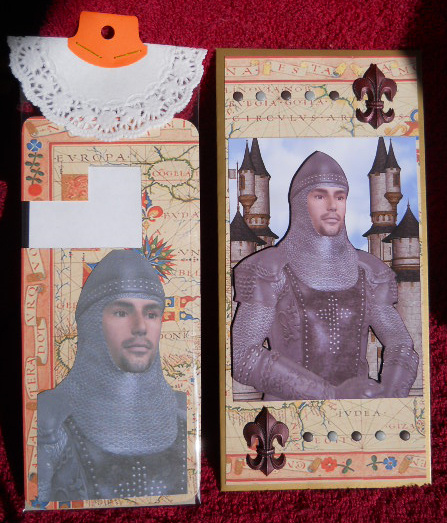 Brave Knight and Castle A4 Card Front by Gail Pennycuick